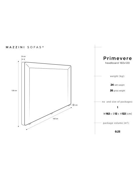 Tête de Lit en Velours Primevere vert bouteille - 160x120 cm