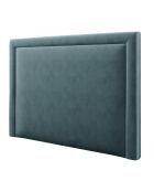 Tête de Lit en Velours Primevere pétrole - 160x120 cm