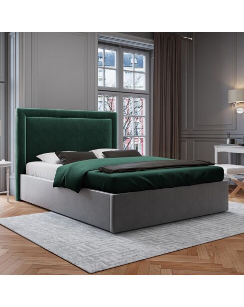 Tête de Lit en Velours Primevere vert bouteille - 160x120 cm