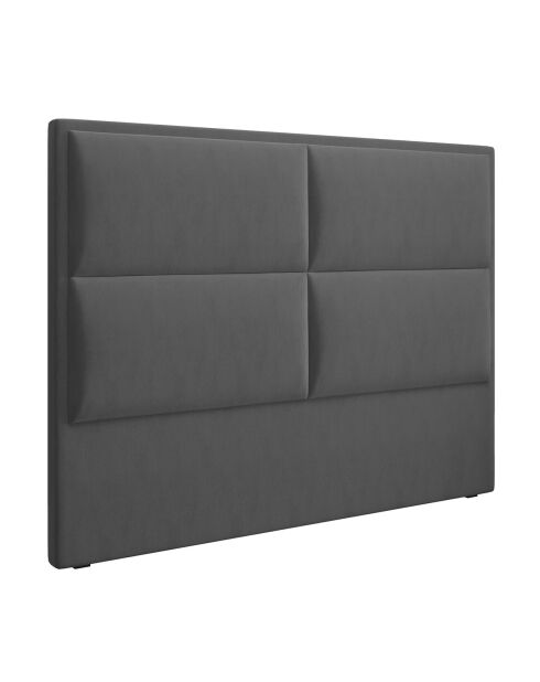 Tête de Lit en Velours Lara gris foncé - 160 cm