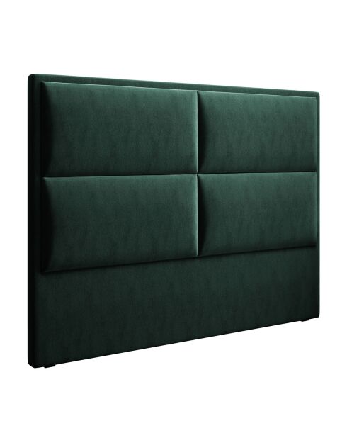 Tête de Lit en Velours Lara vert bouteille - 160 cm