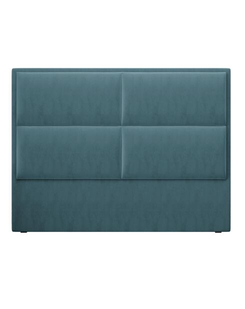 Tête de Lit en Velours Lara pétrole - 160x120 cm