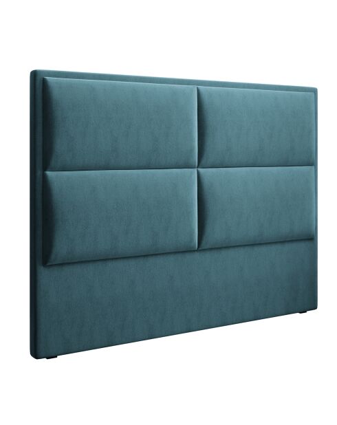 Tête de Lit en Velours Lara pétrole - 180x120 cm