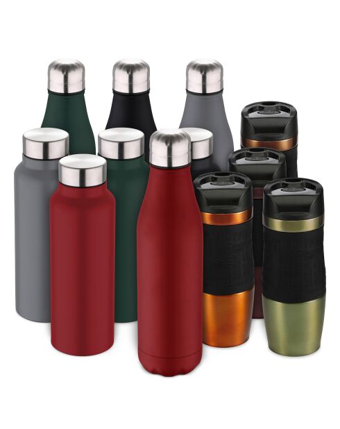 Bouteille thermo Walking anywhere rouge - 50 cl