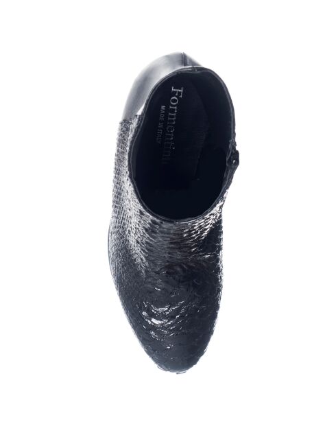 Bottines en Cuir Cabo noires - Talon 8.5 cm
