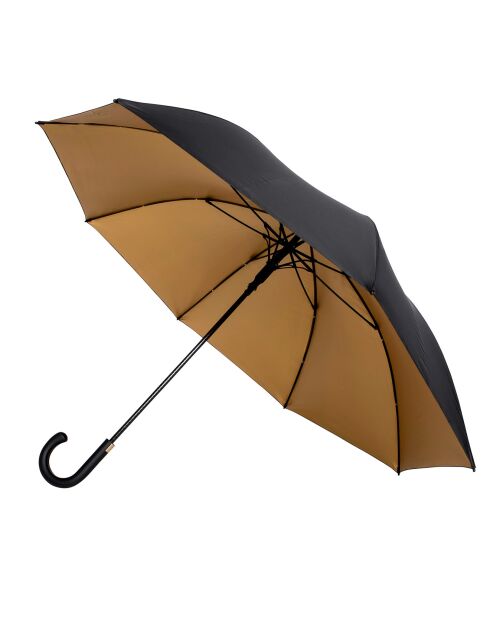 Golfschirm mit automatischer Öffnung, schwarz/kamelfarben