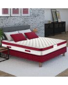Ensemble matelas & sommier Famoso rouge/blanc - 140x200 cm