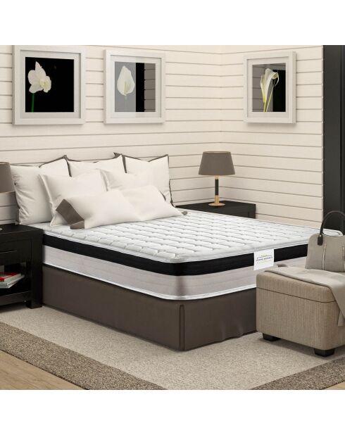Matelas Magnifico blanc/noir - 200x200 cm
