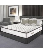Ensemble matelas & sommier Paradisio blanc/marron - 90x200 cm