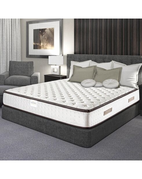 Ensemble matelas & sommier Paradisio blanc/marron - 90x200 cm