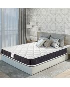 Ensemble matelas & sommier Prima blanc/gris - 90x200 cm