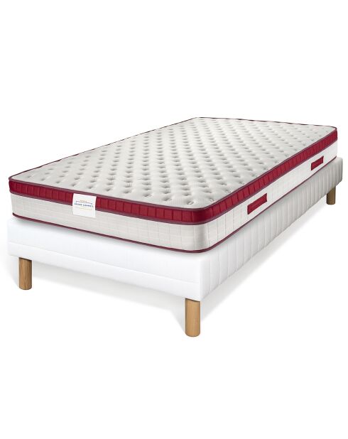 Ensemble matelas & sommier Famoso rouge/blanc - 90x190 cm