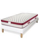 Ensemble matelas & sommier Famoso rouge/blanc - 90x200 cm