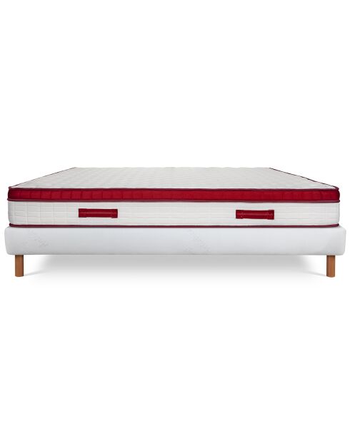Ensemble matelas & 2 sommiers Famoso rouge/blanc - 2x90x200 cm