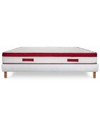 Ensemble matelas & sommier Famoso rouge/blanc - 160x200 cm