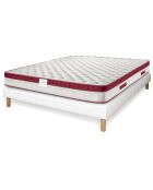 Ensemble matelas & sommier Famoso rouge/blanc - 160x200 cm