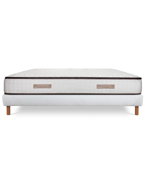 Ensemble matelas & sommier Paradisio blanc/marron - 90x200 cm