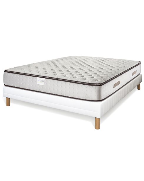 Ensemble matelas & sommier Paradisio blanc/marron - 140x190 cm