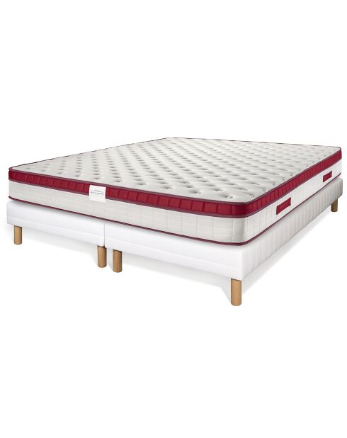 Matelas Famoso rouge/blanc - 200x200 cm