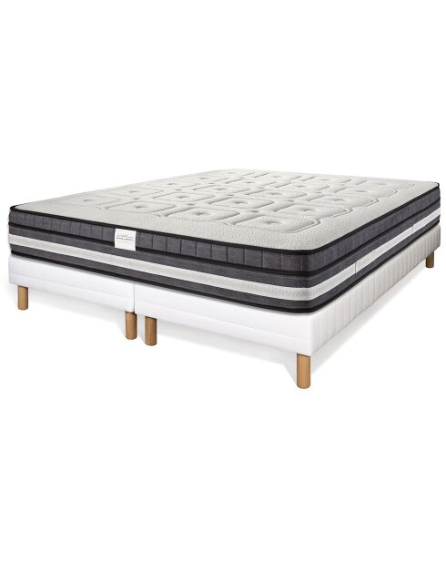 Matelas Prezioso blanc/gris - 180x200 cm