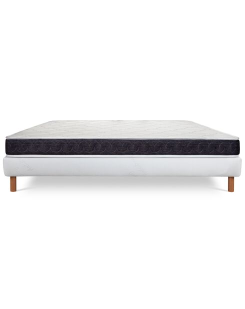 Ensemble matelas & sommier Prima blanc/gris - 140x200 cm