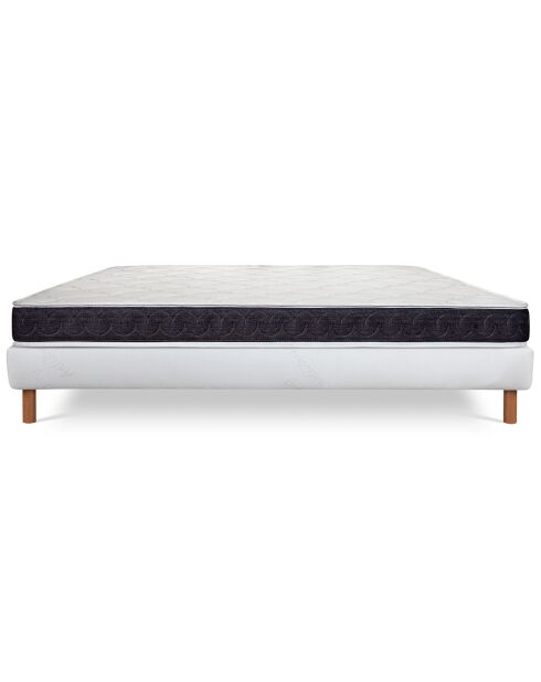 Ensemble matelas & sommier Prima blanc/gris - 160x200 cm