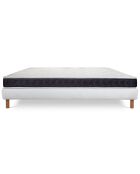 Ensemble matelas & 2 sommiers Prima blanc/gris - 2x80x200 cm