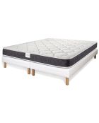 Ensemble matelas & 2 sommiers Prima blanc/gris - 2x80x200 cm
