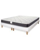 Prima Matratzen-Set mit 2 Boxspringbetten weiß/grau - 2x100x200 cm