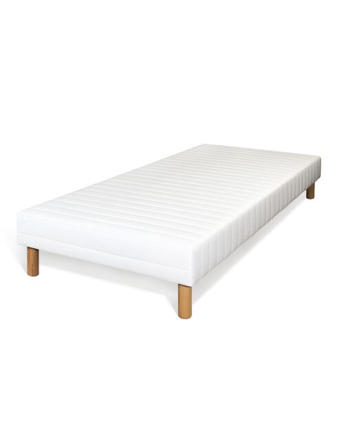 Ensemble matelas & sommier Paradisio blanc/marron - 90x200 cm