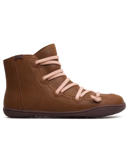 Sneakers en Cuir Peu marron