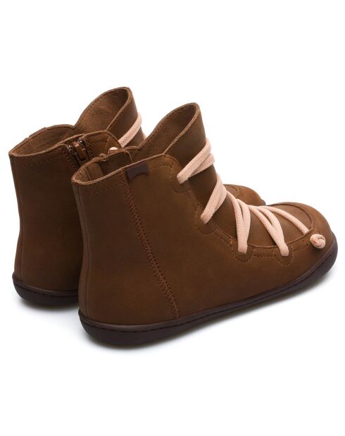 Sneakers en Cuir Peu marron