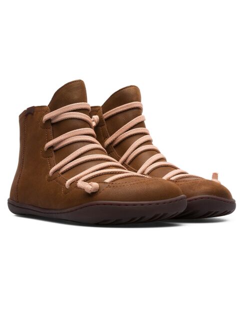 Sneakers en Cuir Peu marron