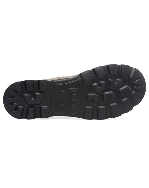 Boots en Velours de Cuir Brutus grises
