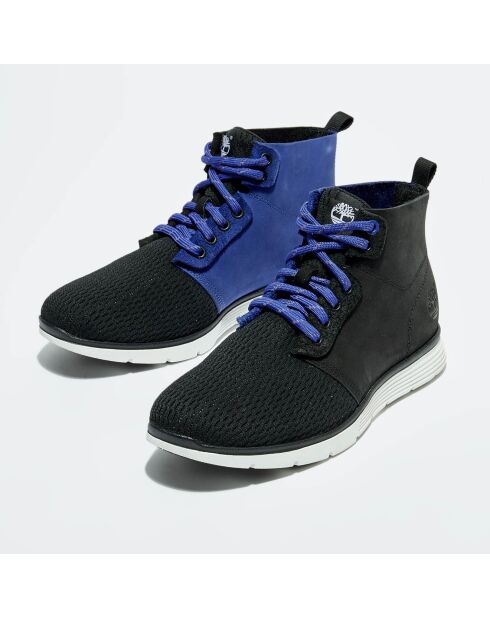 Boots en Velours de Cuir & Mesh Killington noir/bleu