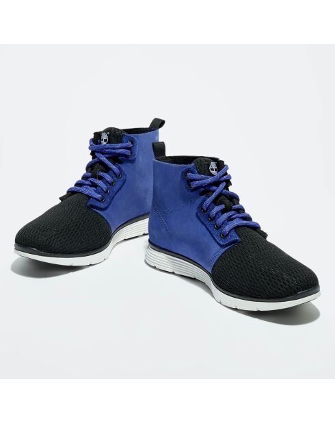 Boots en Velours de Cuir & Mesh Killington noir/bleu