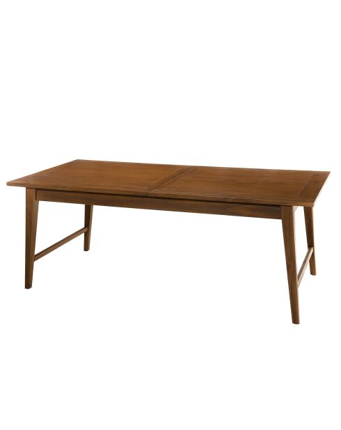 Table à manger extensible Lara bois mindi - 200/240x100x76.5 cm