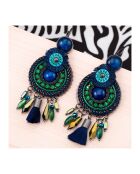 Boucles d'oreilles Bombay bleues