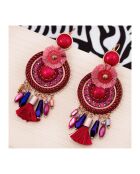 Boucles d'Oreilles Bombay framboise