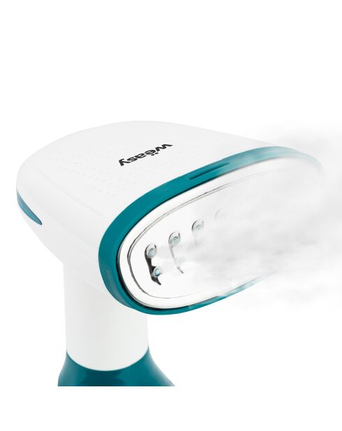 Weiß/blauer Dampfgarer für Kleidung - 1500W