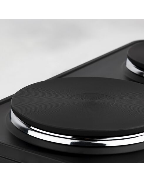 Elektroherd mit 2 Brennern schwarz - 2250W