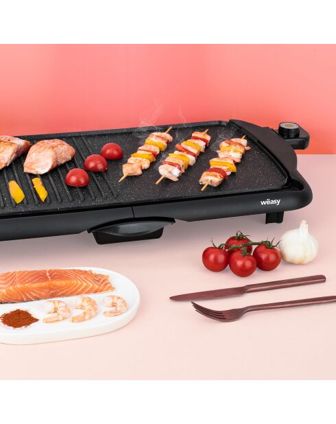 Plancha effet pierre noire - 2000W