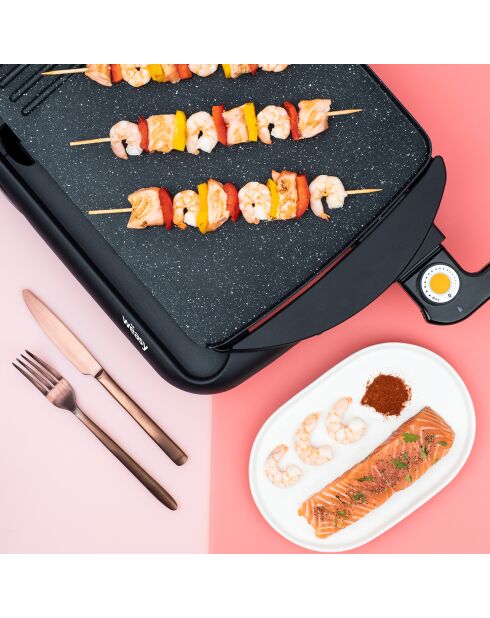 Plancha effet pierre noire - 2000W