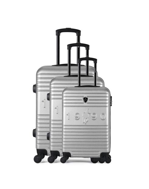 3 Fred-A 50/60/70 cm graue 4-Rad-Einzelkoffer