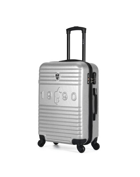 Fred-A Reisekoffer mit 4 Rädern, mittelstark, 60 cm, grau