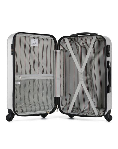 Fred-A Reisekoffer mit 4 Rädern, mittelstark, 60 cm, grau