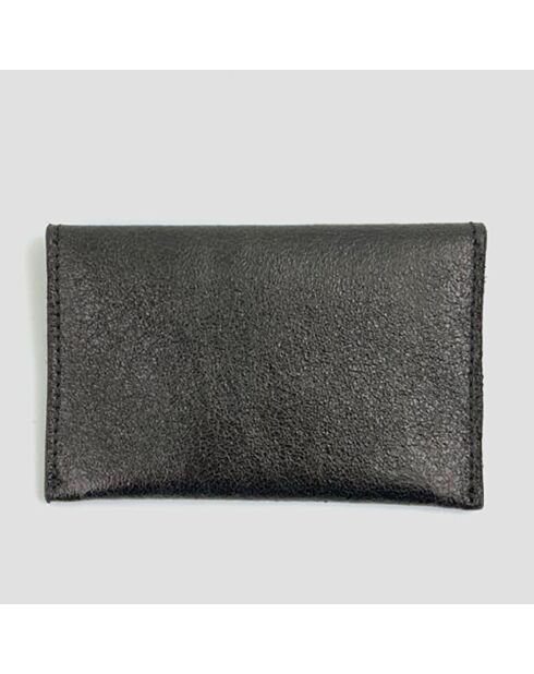 Porte-Cartes en Cuir brillant Mel noir  - 11x0.3x7 cm