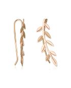 Boucles d'oreilles Feuilles dorées or jaune