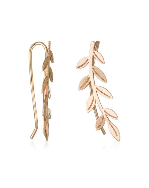 Boucles d'oreilles Feuilles dorées or jaune