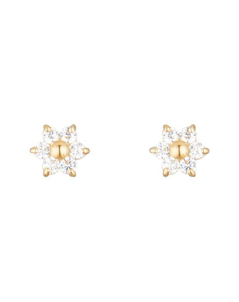 Boucles d'oreilles Puce Douce Marguerite or jaune